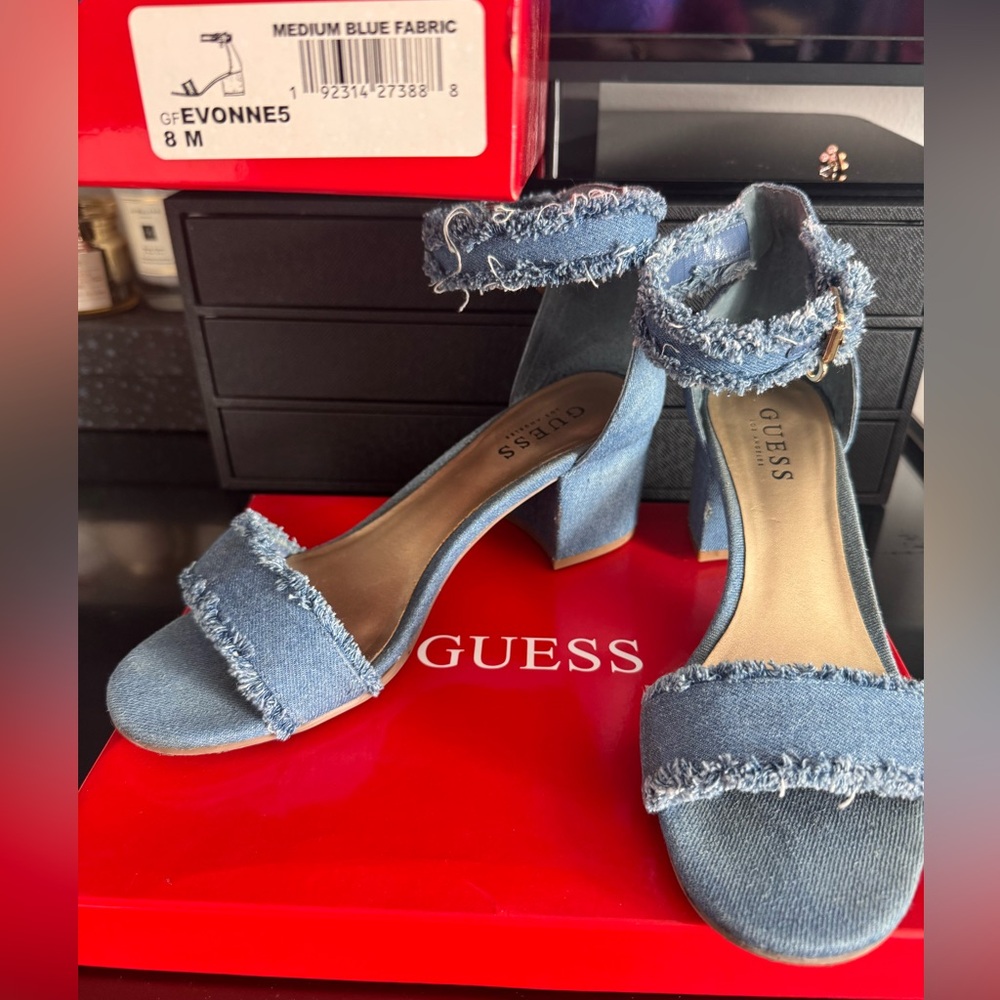 Guess Denim Heels Sandal